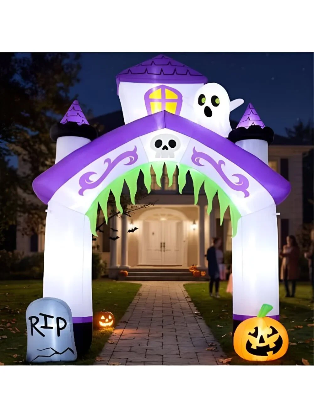 10FT Tall Halloween Inflatables Giant Haunted House Castle Archway